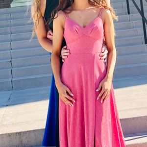 Ladies Pink glittery dress size 0